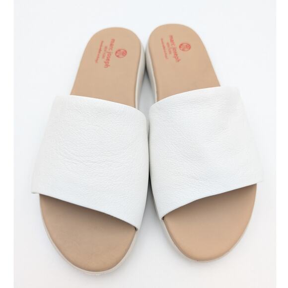 Marc Joseph New York Elizabeth Leather Slide Sandals White Size US10 EU41 - Picture 3 of 11